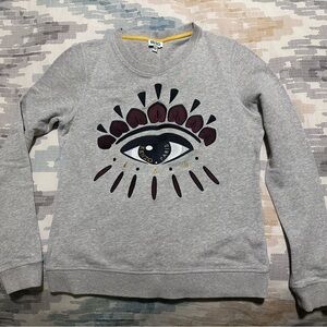 Kenzo Grey Sweatshirt with Embroidered Eye Motif